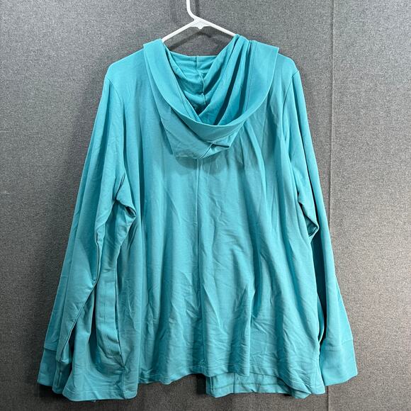 Belle Body by Kim Gravel TripleLuxe French Terry Open Car Spa Blue, Size 1X - Picture 2 of 14